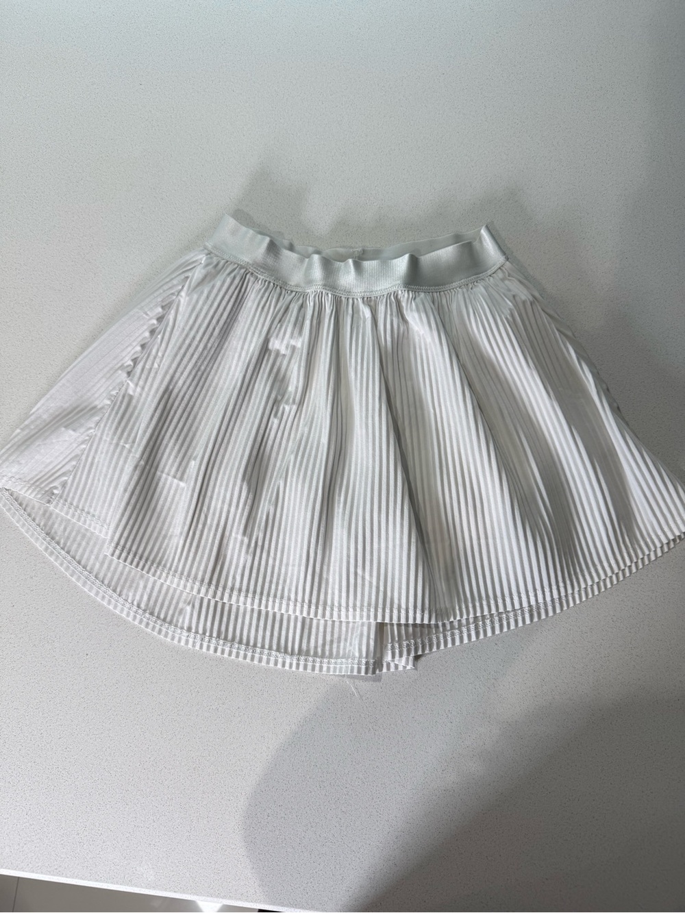 Kids White Pleated Skirt